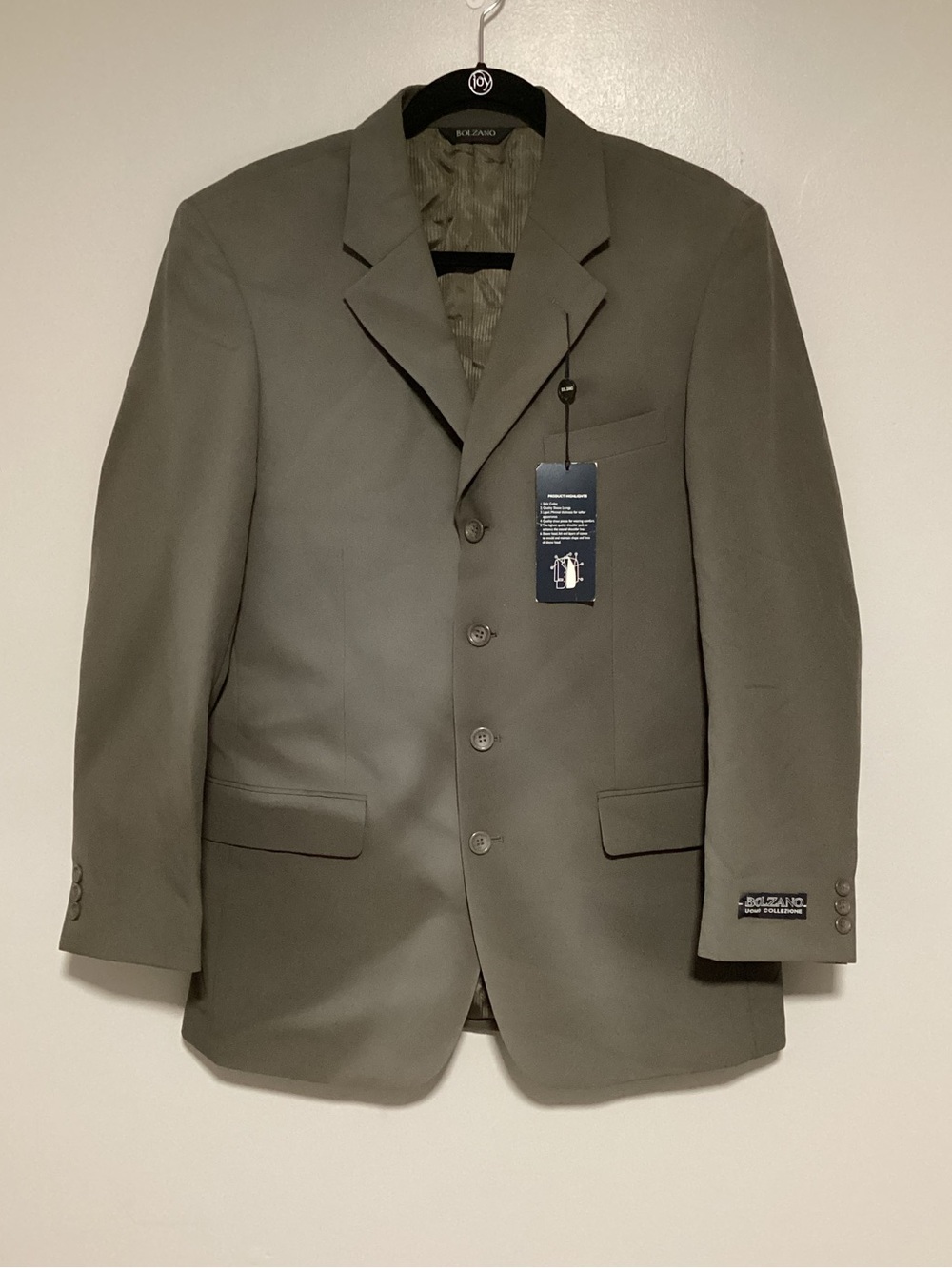 Bolzano Uomo Men’s Blazer Suit Size 38R 32W Olive Green Jacket Business Office